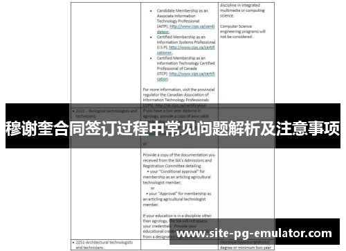 穆谢奎合同签订过程中常见问题解析及注意事项