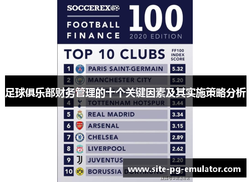 足球俱乐部财务管理的十个关键因素及其实施策略分析
